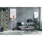 Näve Leuchten Blauwe Vloerlamp 163cm - Design met Paraplubakken