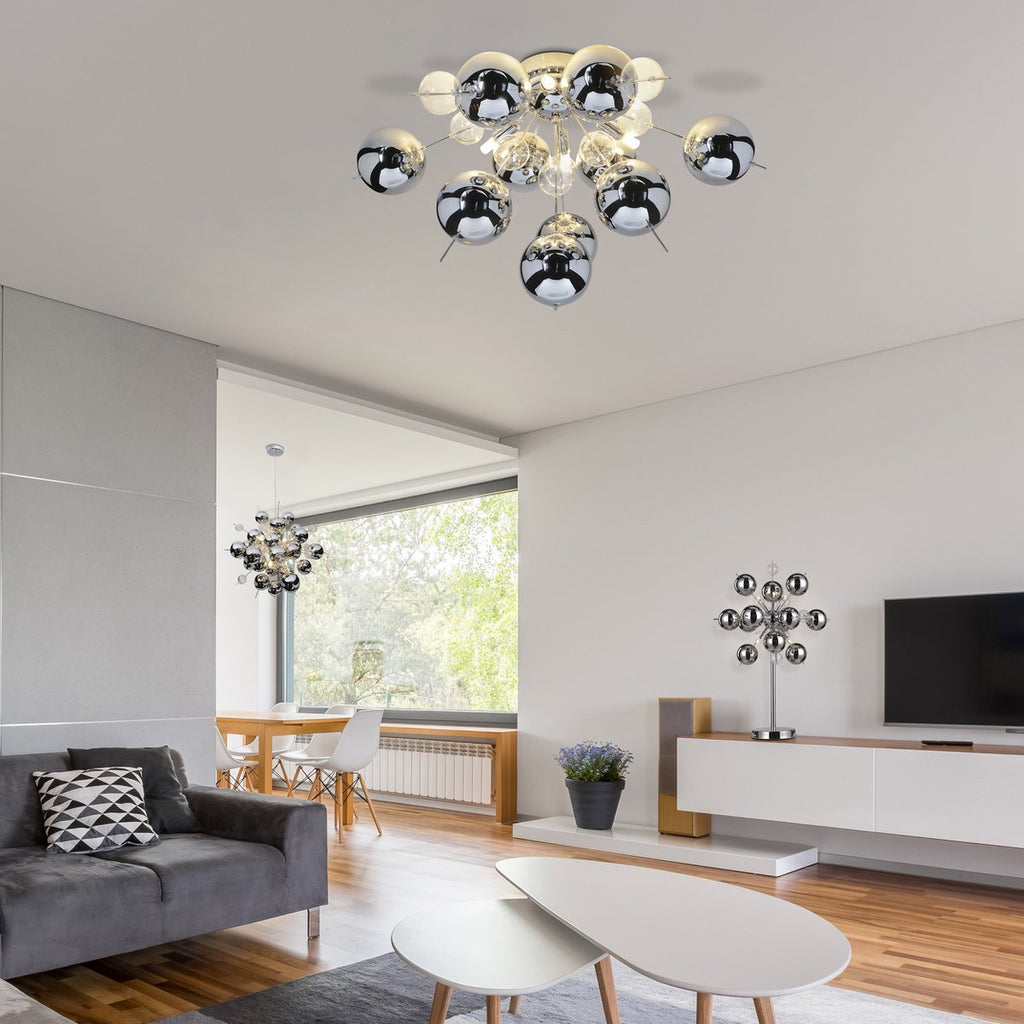 Näve Explosie Hanglamp Chroom 65cm G9