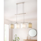 Tilde Hanglamp 4-lichts Grijs-Wit - NEVE Leuchten