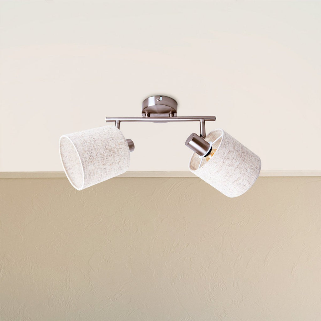 Näve Maron Muur- en Plafondlamp - Nikkel 46cm