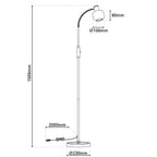 Näve Fumoso Vloerlamp Zwart 150cm Glas