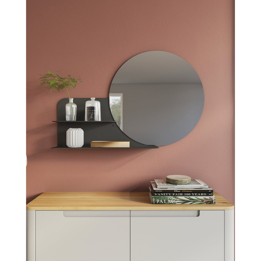 Gorillz Clever Wandspiegel Zwart - Opslag & Reflectie