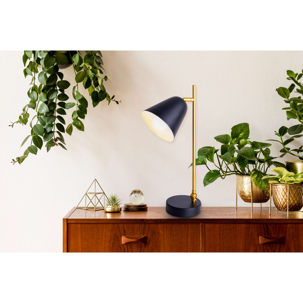 Näve Triton Tafellamp - Zwart 42,5cm E14
