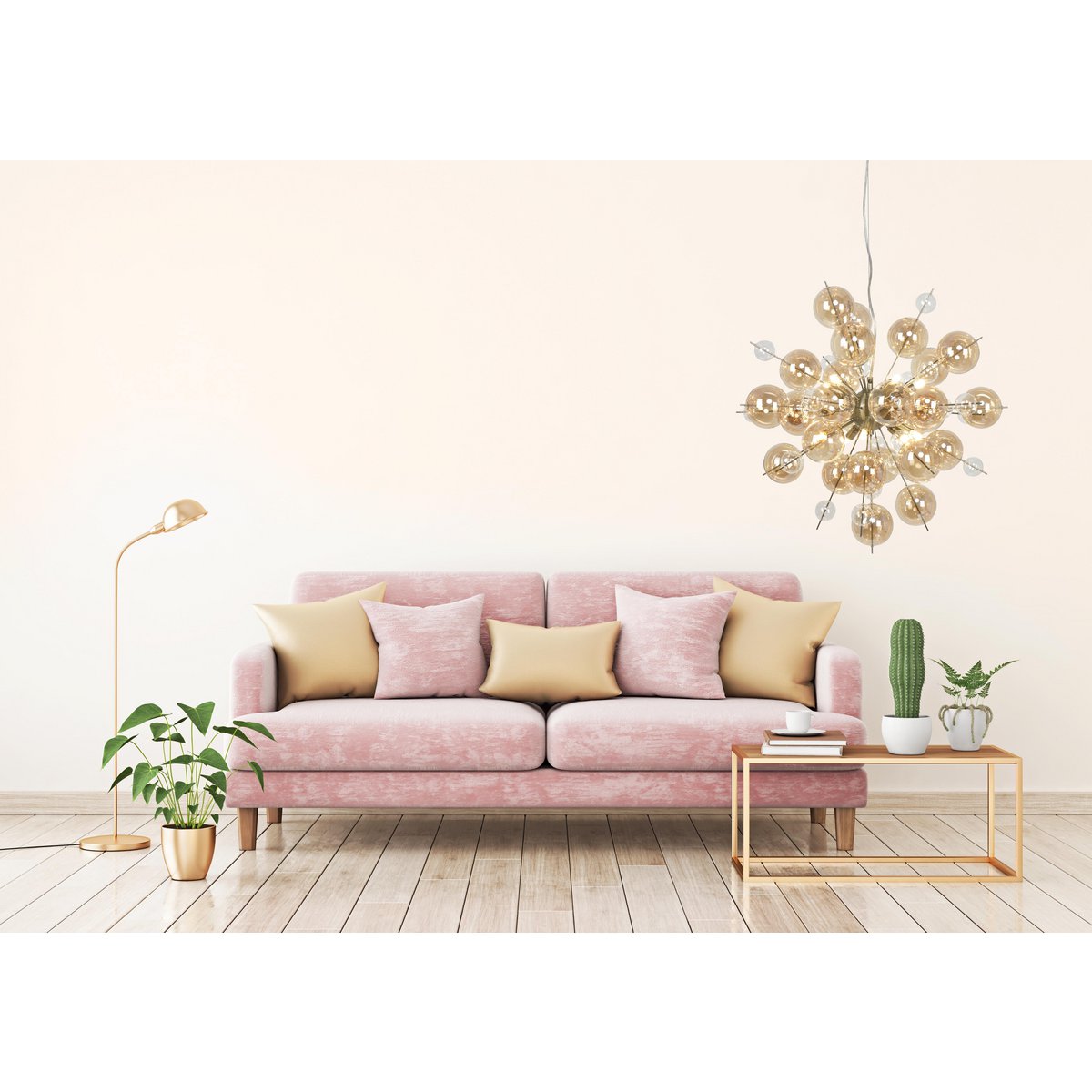 Näve Explosie Hanglamp - Barnsteen 65cm