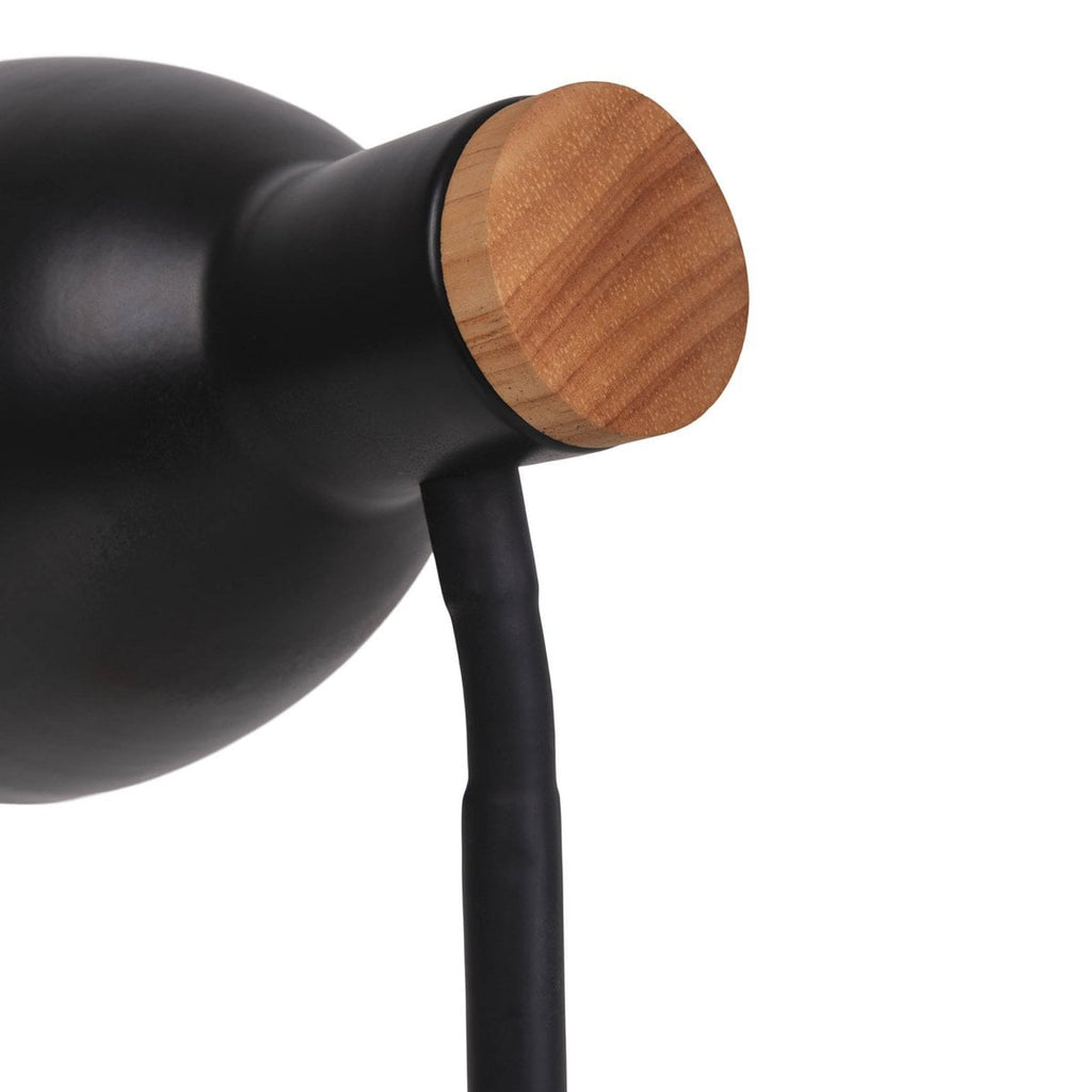 Marie Bureaulamp - Zwart Metaal Hout E14