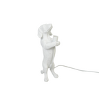 Tafellamp Teckel - Polyresin - Wit - E14 - 38cm