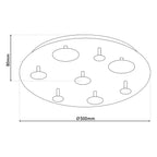 Näve Firenze LED Plafondlamp 50cm Chroom