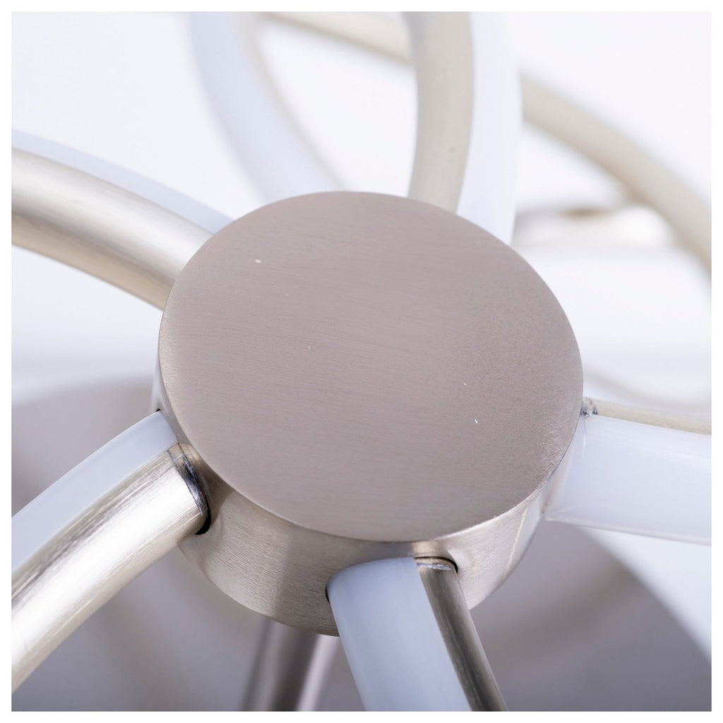 LED-plafondlamp Rizado Ø57cm Näve - Nikkel