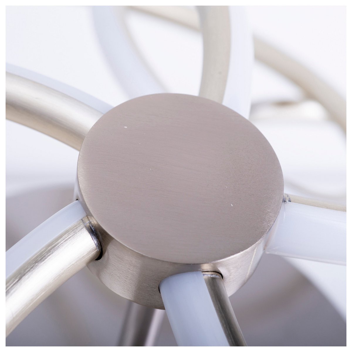 LED-plafondlamp Rizado Ø57cm Näve - Nikkel