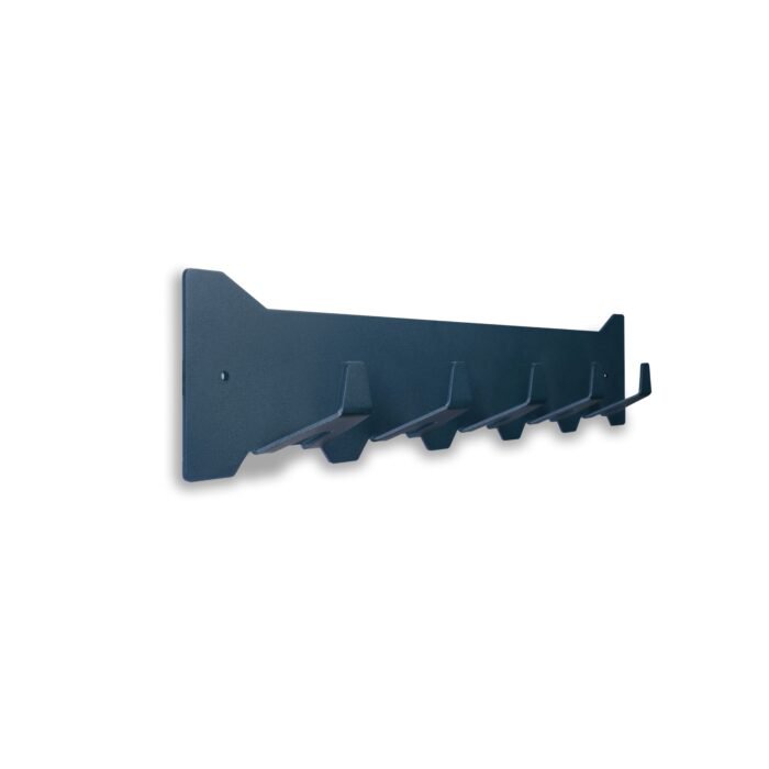 Gorillz Triangle Five wandkapstok - industrieel ontwerp, 5 haken, blauw