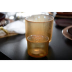 AMBER Ribbed Photophore 10x10x10cm