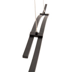 LED hanglamp "onda", hanglamp gemaakt van metaal en plastic in zwart, met stevig ingebouwde LED's, verlichting voor woonkamer, eetkamer of kantoor, 96 cm lang