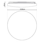 LED-plafondlamp Mesa - wit bewegingsdetector