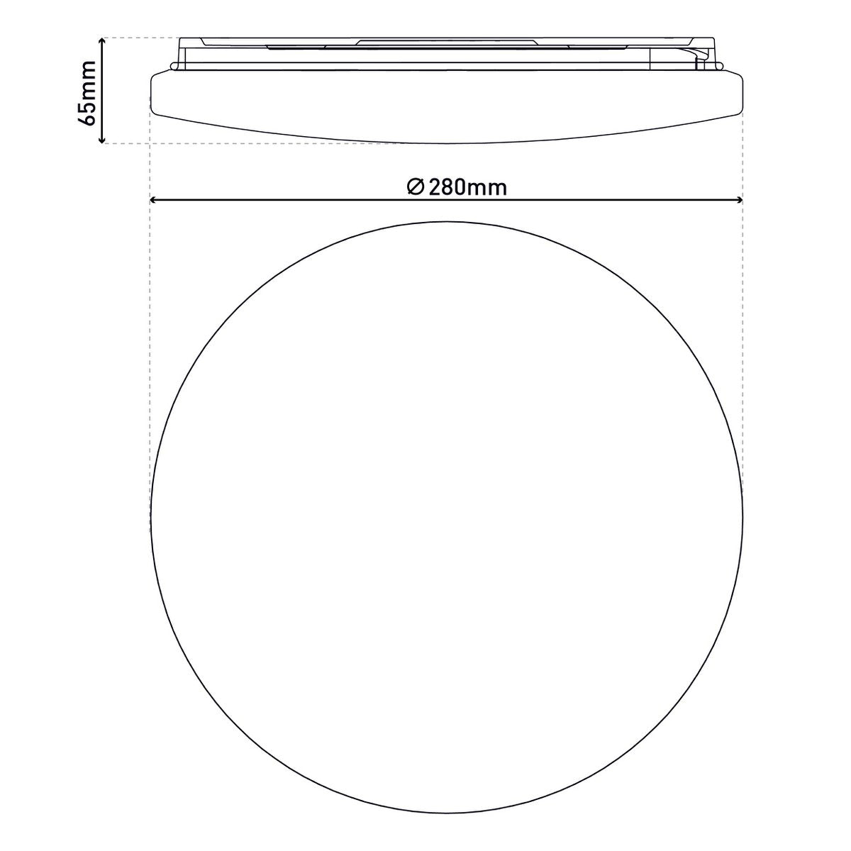 LED-plafondlamp Mesa - wit bewegingsdetector