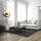 Näve Bernice Staande Lamp - Zwart/Goud 153cm