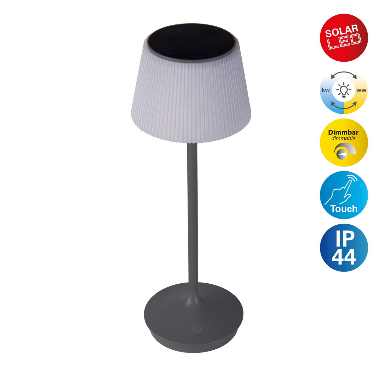 Näve Emmi LED Tafellamp - Grijs 38cm