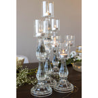 Middentransparant kandelaar H31cm glas
