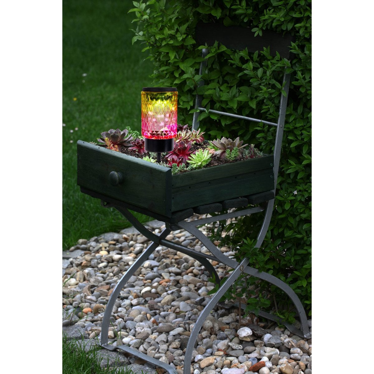 Näve Mila 2 delige Set Tuin Spiesjes LED Warm Wit Solar 25cm