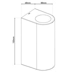 Näve Alecto Buiten Wandlamp - Zwart 15,5cm