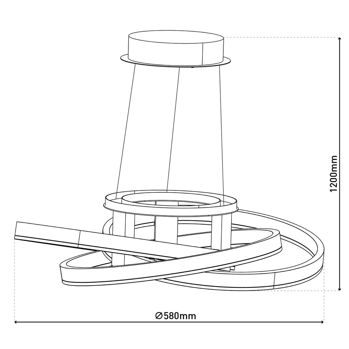 Näve Divora LED Hanglamp Ø58cm Aluminium Wit