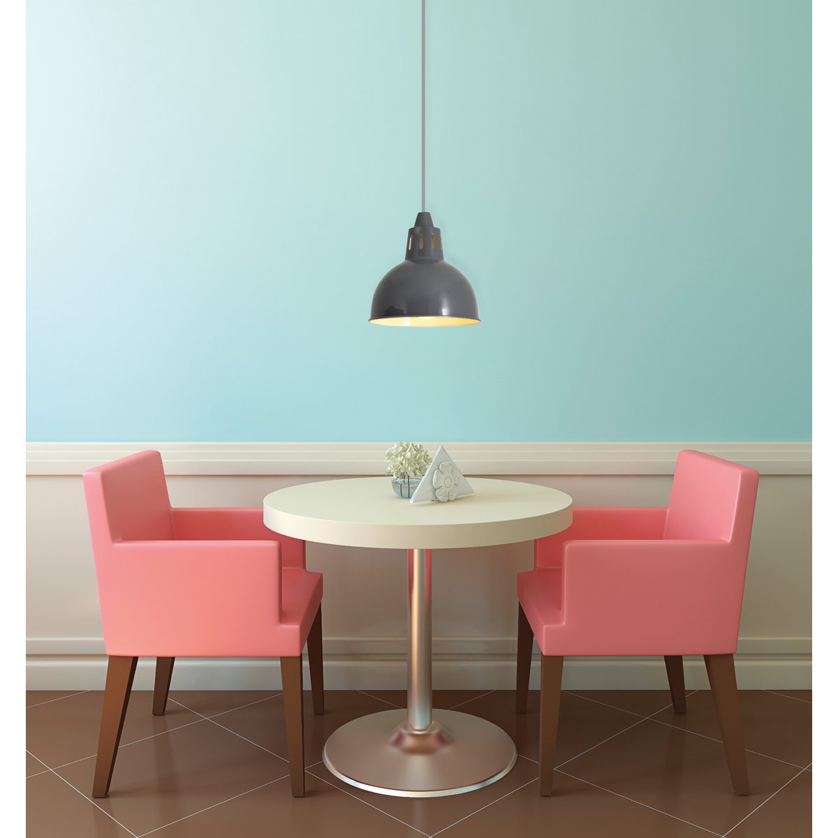Näve Desira Hanglamp Metaal Grijs E27
