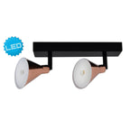 Näve 2 LED Wand- Plafondspot Kupfer