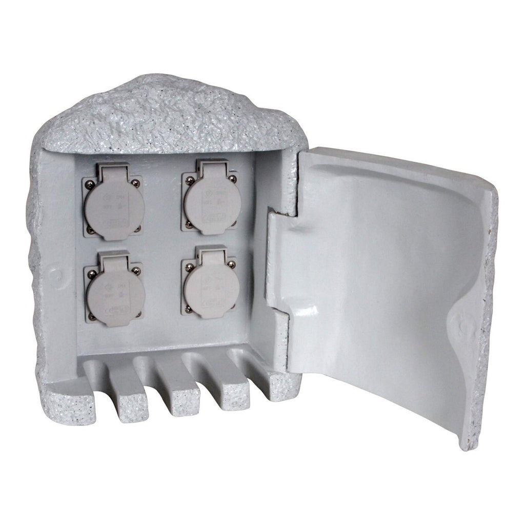 Roccus Buitenstopcontact - Grijs Plastic 21cm