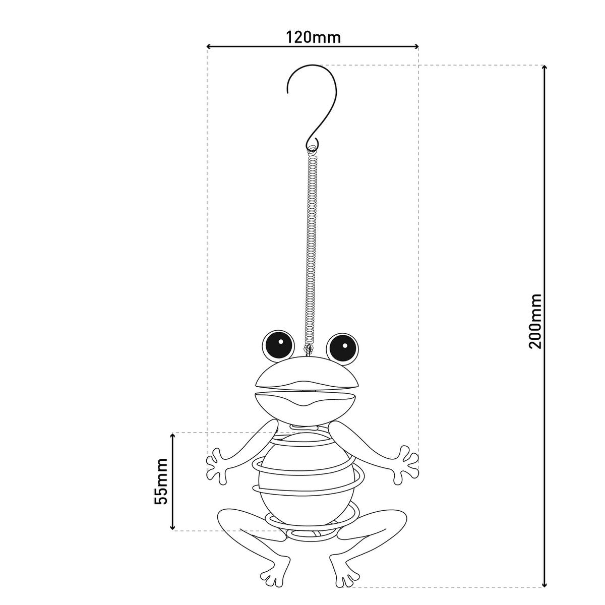 Näve Solar Hanglight Frosch - Groen 20cm
