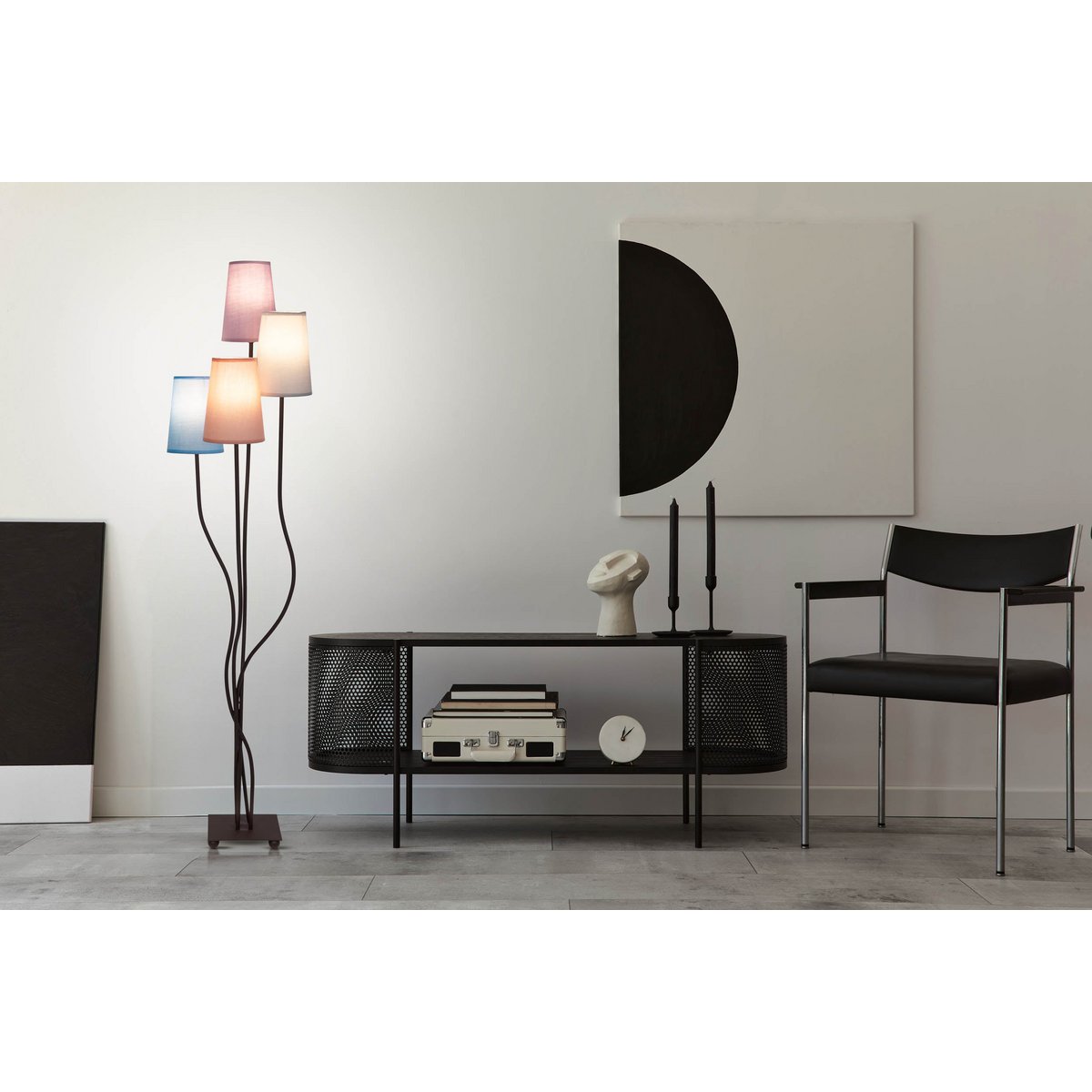 Näve Boho Stehlampe 4-flammig 140cm Textil