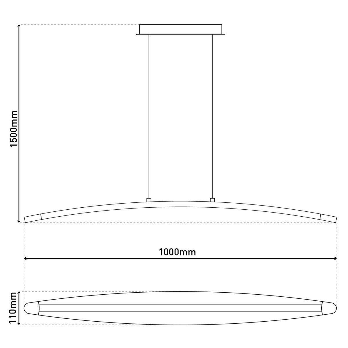LED hanglamp "Boog"
