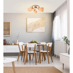 Näve Rondel Maron 3-zits Plafondlamp - Nikkel 52cm