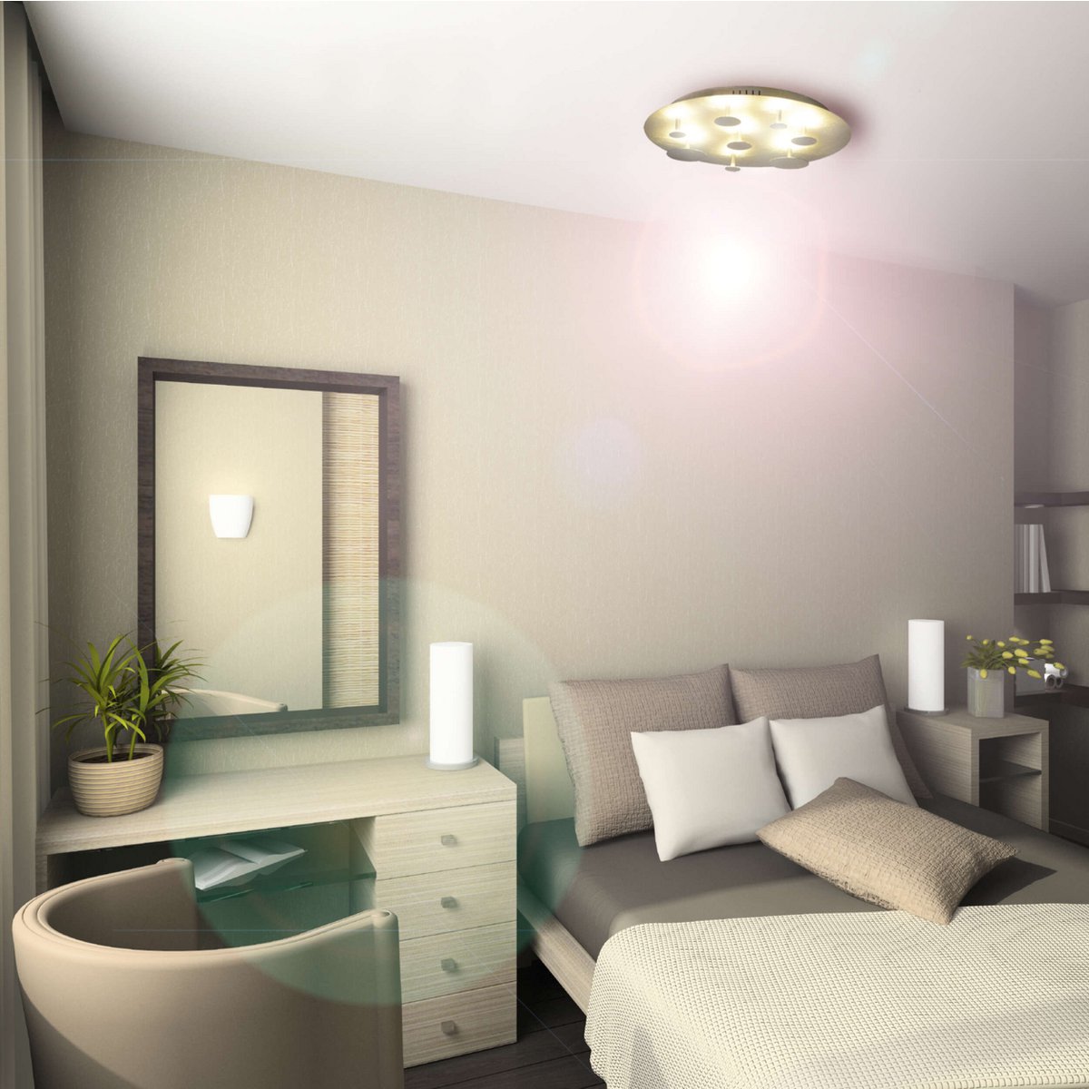 Näve Firenze LED Plafondlamp 50cm Chroom