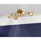 Näve Josefa Plafondlamp Goud 5-armig 61cm