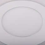 LED-plafondlamp "Doira" Ø 50,5 cm, 7,5 cm hoog, metaal en plastic in zilver en wit, geïntegreerde LED's, 3600 lm licht licht, dimable, CCT-functie 3000-6500 K, nachtlichtfunctie