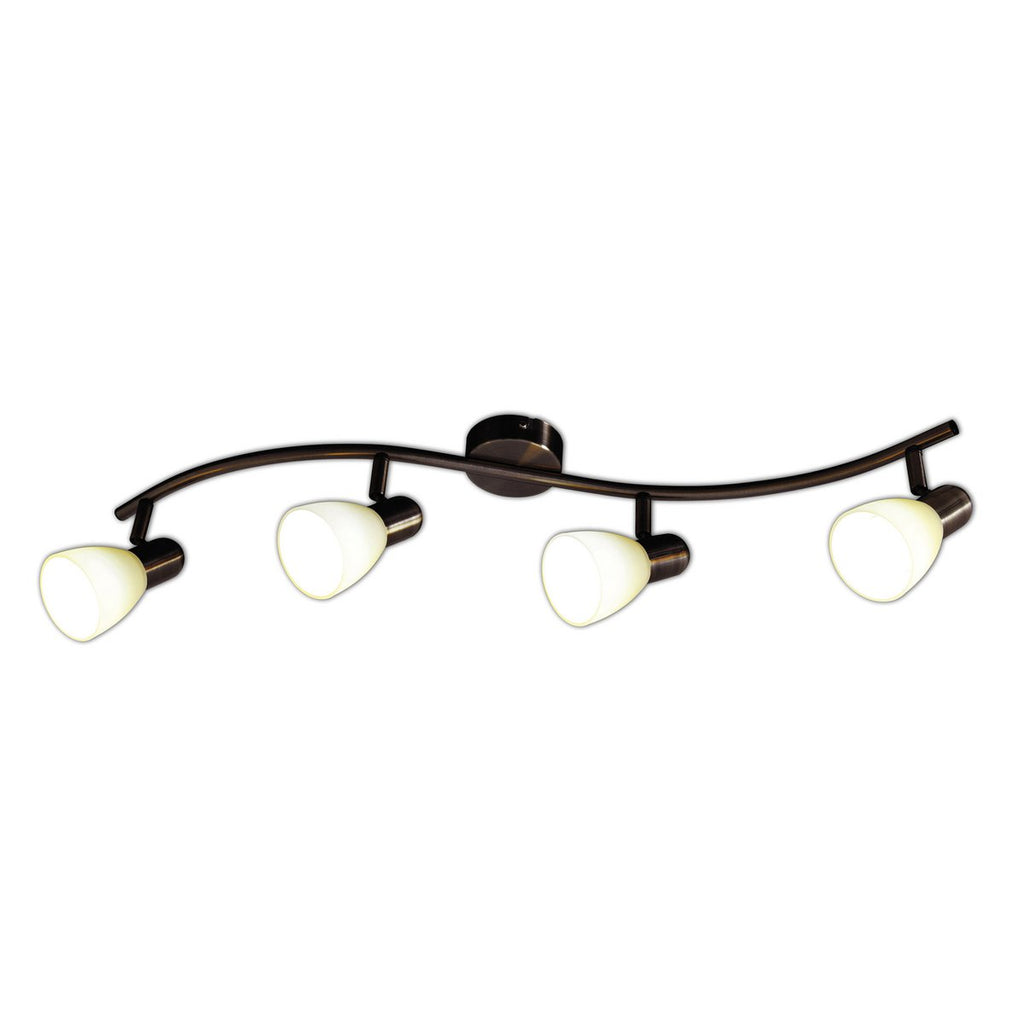 Näve Mestre 4-lichts LED-Wand- Plafondspot Bruin