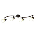 Näve Mestre 4-lichts LED-Wand- Plafondspot Bruin