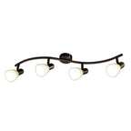 Näve Mestre 4-lichts LED-Wand- Plafondspot Bruin