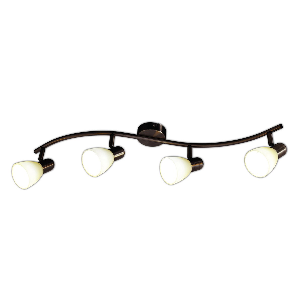 Näve Mestre 4-lichts LED-Wand- Plafondspot Bruin