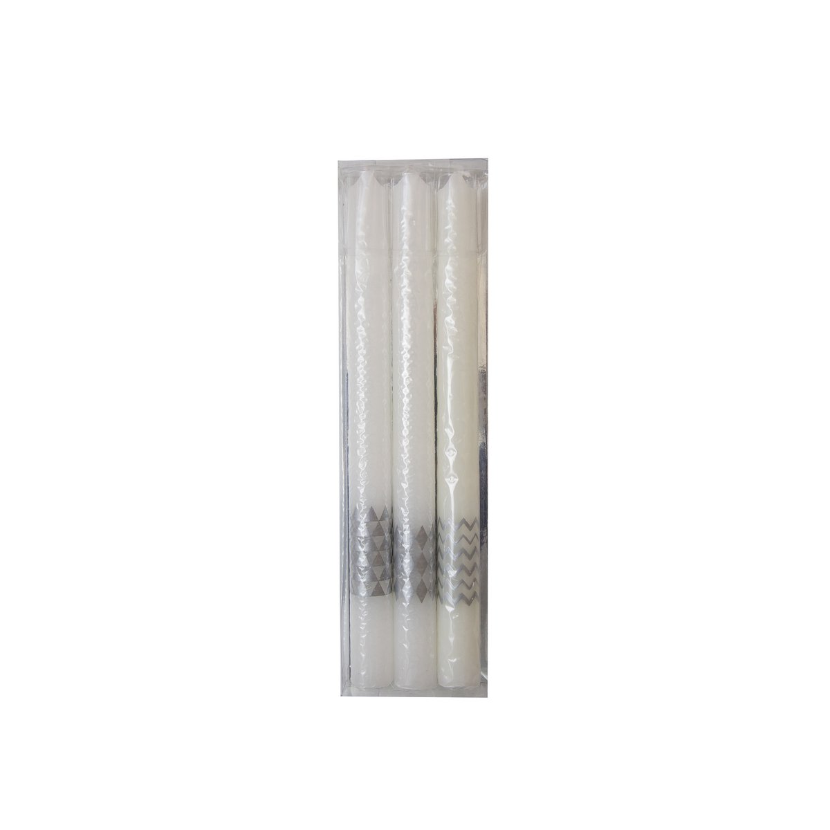 Silver Decor Torch Candles - veel van 3