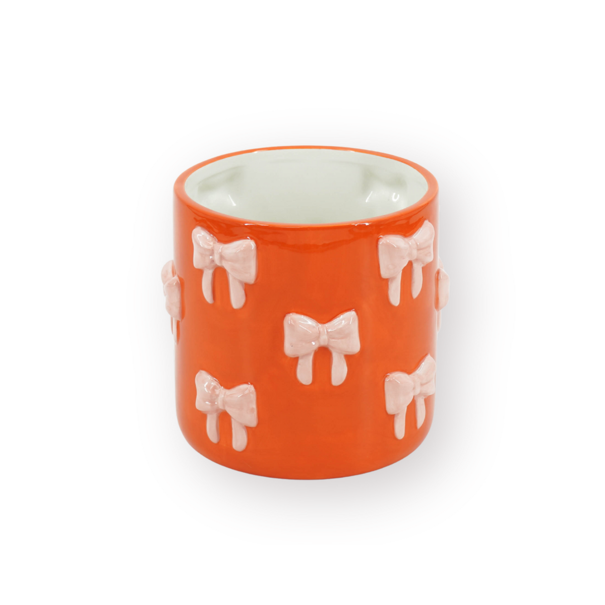 Housevitamin Bloempot Strik Oranje/Roze 12,5cm
