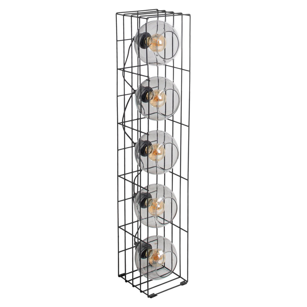Näve Cesta Vloerlamp - Zwart Glas 95cm