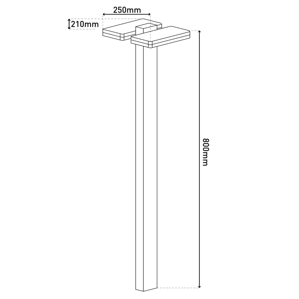 Näve Clair LED Buitenlamp - Antraciet 80cm