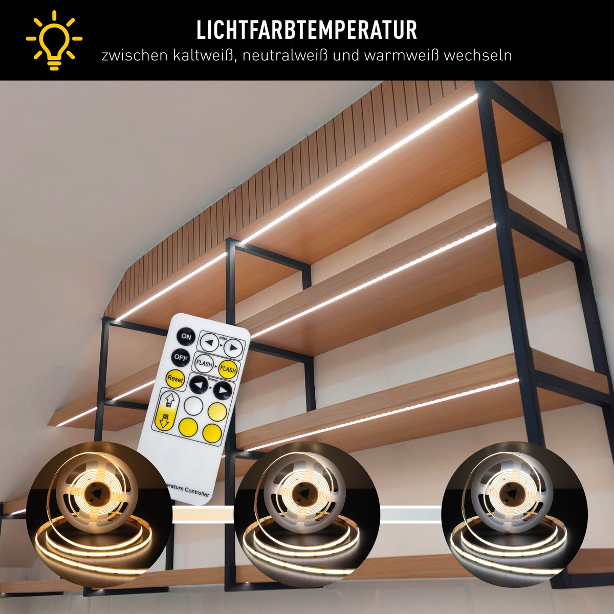 Näve LED-Strip 3m CCT Wit