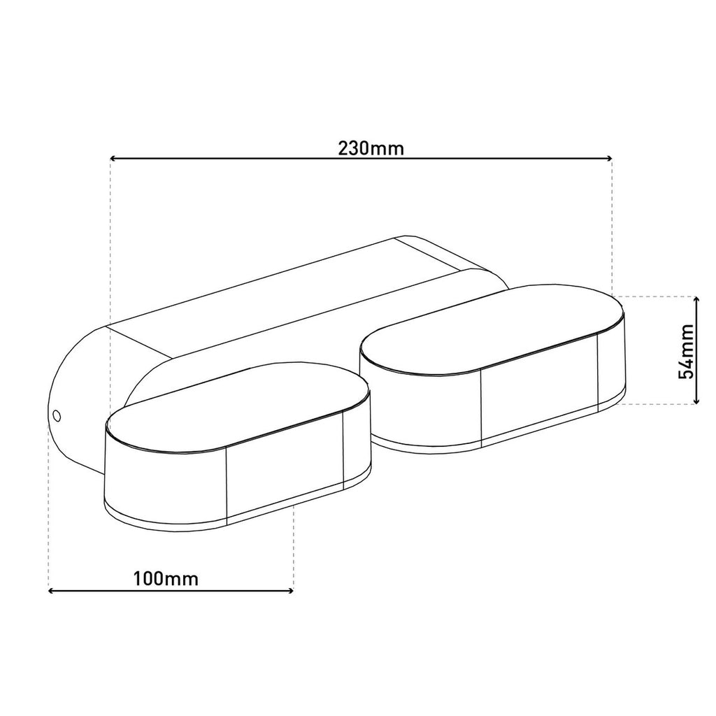 Näve Motus LED Buitenlamp Zwart 23cm