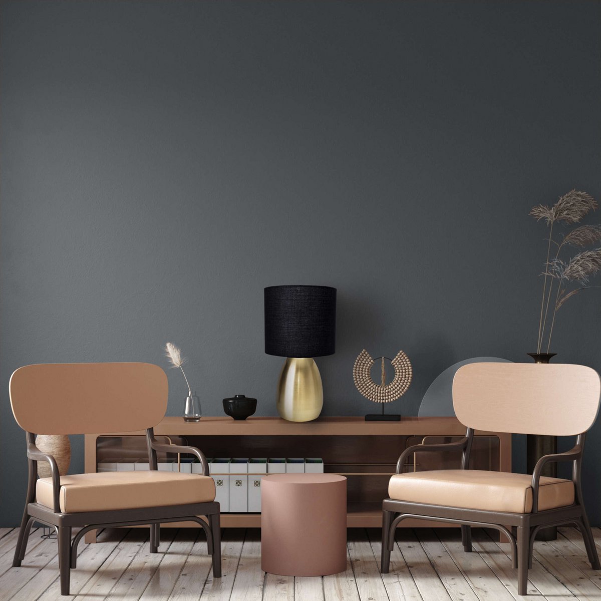 Näve Taflamp Aurum 33cm Goud/Zwart E14
