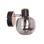 Näve Fumoso Wandlamp - Zwart Rookglas 16cm