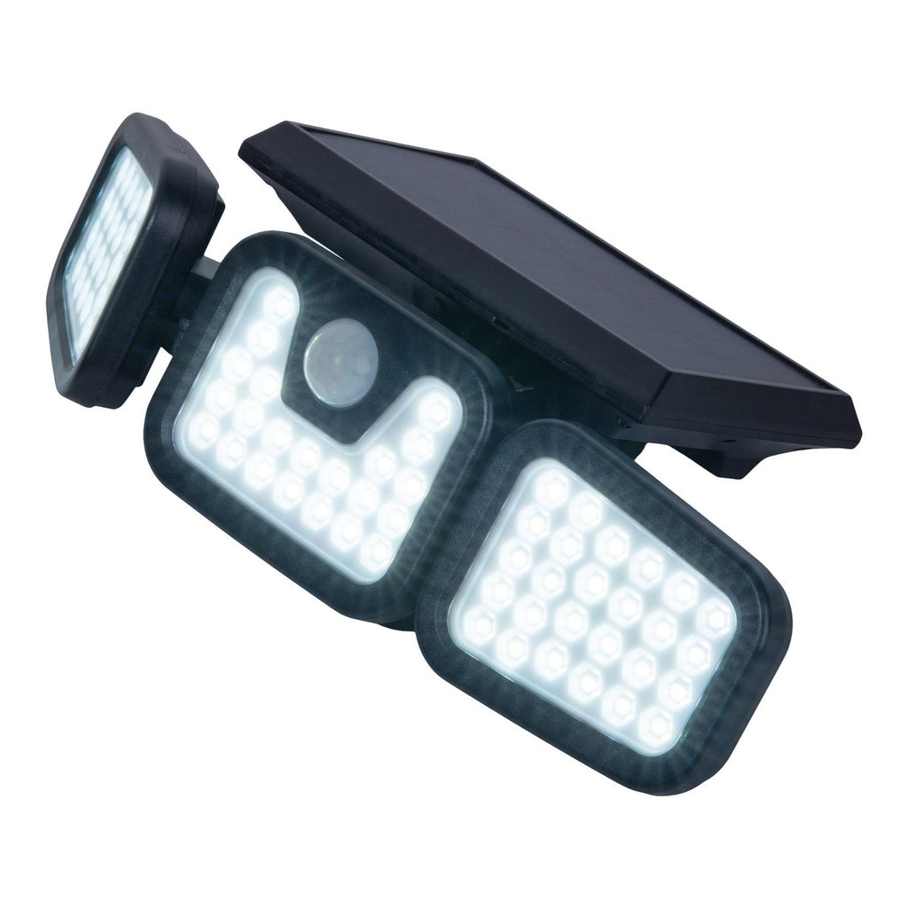 LED Solar Wandlamp Pacita - Zwart Bewegingsmelder