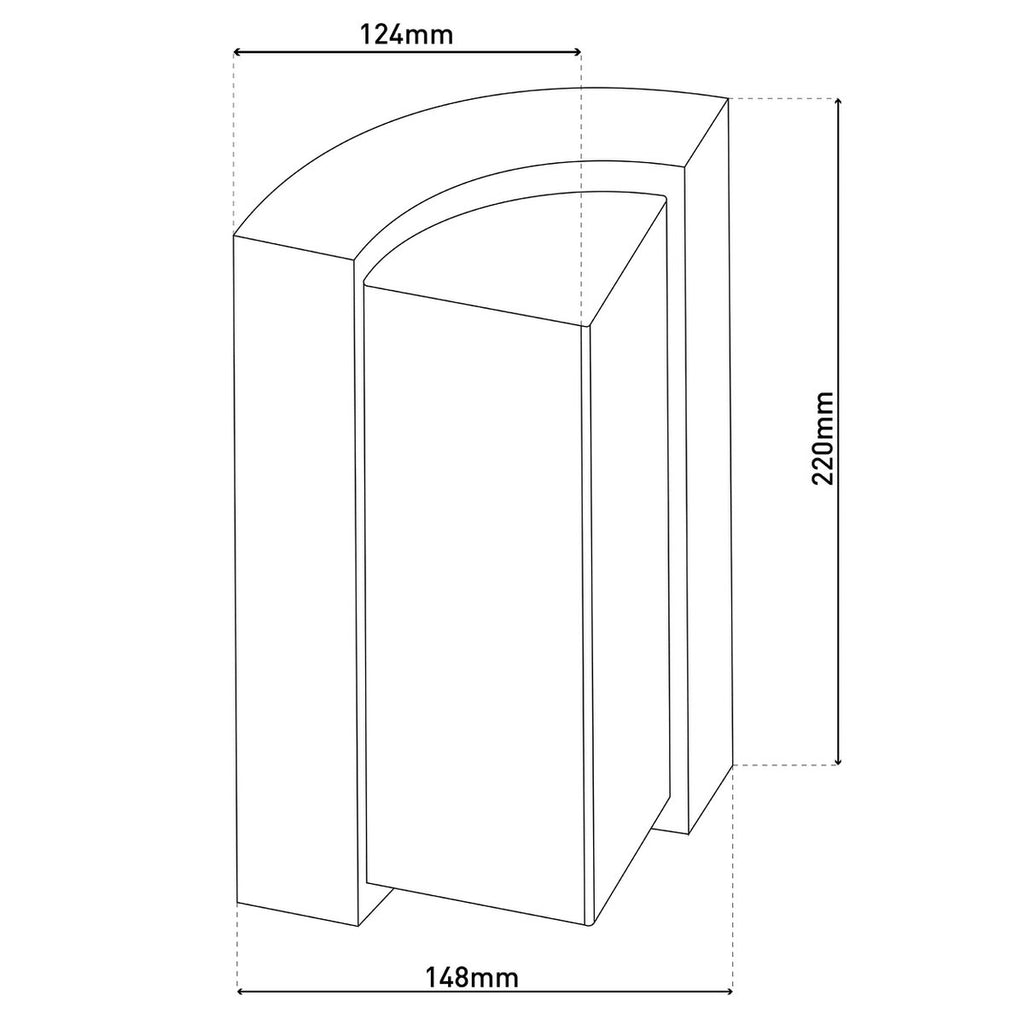 RICO Wandlamp Buiten - Antraciet 14,8cm