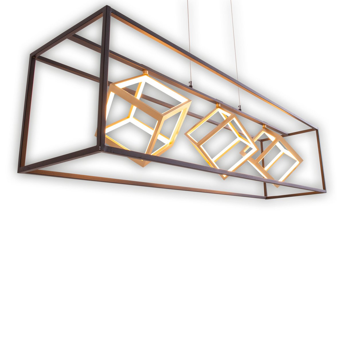 LED hanglamp Tripoli 100cm - Zwart