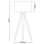 Näve Kruklamp Statief 61,5cm Zwart